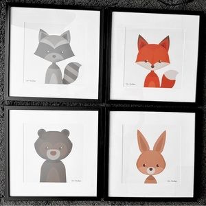 Set of (4) - Custom Framed Wall Art - Children’s Room / Playroom / Nursery